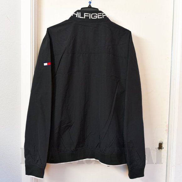 BLACK Tommy Hilfiger Men's Bomber Jacket - Picture 5 of 7